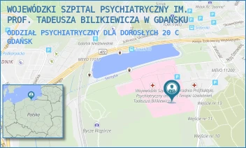 ODDZIAŁ PSYCHIATRYCZNY DLA DOROSŁYCH 20 C - WOJEWÓDZKI SZPITAL PSYCHIATRYCZNY IM. PROF. TADEUSZA BILIKIEWICZA W GDAŃSKU - UL. SREBRNIKI 11,  GDAŃSK