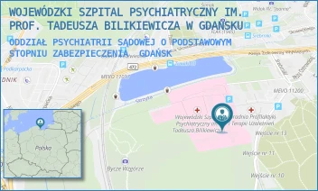 ODDZIAŁ PSYCHIATRII SĄDOWEJ O PODSTAWOWYM STOPNIU ZABEZPIECZENIA - WOJEWÓDZKI SZPITAL PSYCHIATRYCZNY IM. PROF. TADEUSZA BILIKIEWICZA W GDAŃSKU - UL. SREBRNIKI 11,  GDAŃSK
