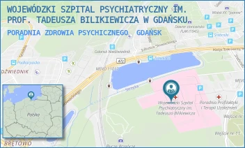 PORADNIA ZDROWIA PSYCHICZNEGO - WOJEWÓDZKI SZPITAL PSYCHIATRYCZNY IM. PROF. TADEUSZA BILIKIEWICZA W GDAŃSKU - UL. SREBRNIKI 17,  GDAŃSK