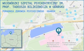 PORADNIA ZDROWIA PSYCHICZNEGO - WOJEWÓDZKI SZPITAL PSYCHIATRYCZNY IM. PROF. TADEUSZA BILIKIEWICZA W GDAŃSKU - UL. SREBRNIKI 15,  GDAŃSK