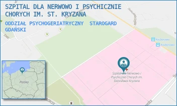 ODDZIAŁ PSYCHOGERIATRYCZNY - SZPITAL DLA NERWOWO I PSYCHICZNIE CHORYCH IM. ST. KRYZANA - UL. SKARSZEWSKA 7,  STAROGARD GDAŃSKI