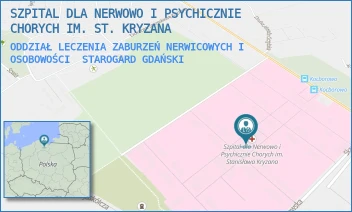 ODDZIAŁ LECZENIA ZABURZEŃ NERWICOWYCH I OSOBOWOŚCI - SZPITAL DLA NERWOWO I PSYCHICZNIE CHORYCH IM. ST. KRYZANA - UL. SKARSZEWSKA 7,  STAROGARD GDAŃSKI