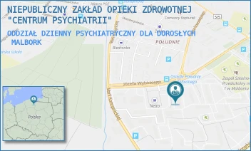 ODDZIAŁ DZIENNY PSYCHIATRYCZNY DLA DOROSŁYCH - NIEPUBLICZNY ZAKŁAD OPIEKI ZDROWOTNEJ "CENTRUM PSYCHIATRII" - UL. JÓZEFA WYBICKIEGO 12/1,  MALBORK