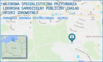 PORADNIA ZDROWIA PSYCHICZNEGO - WOJSKOWA SPECJALISTYCZNA PRZYCHODNIA LEKARSKA SAMODZIELNY PUBLICZNY ZAKŁAD OPIEKI ZDROWOTNEJ - UL. KOMANDORA PODPORUCZNIKA JANA GRUDZIŃSKIEGO 4,  GDYNIA