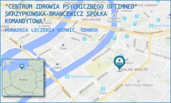 PORADNIA LECZENIA NERWIC - "CENTRUM ZDROWIA PSYCHICZNEGO OPTIMMED" SKRZYPKOWSKA-BRANCEWICZ SPÓŁKA  KOMANDYTOWA - JASKÓŁCZA 7/15,  GDAŃSK