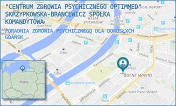 PORADNIA ZDROWIA PSYCHICZNEGO DLA DOROSŁYCH - "CENTRUM ZDROWIA PSYCHICZNEGO OPTIMMED" SKRZYPKOWSKA-BRANCEWICZ SPÓŁKA  KOMANDYTOWA - UL. JASKÓŁCZA 7/15,  GDAŃSK