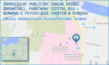 ODDZIAŁ REHABILITACJI PSYCHIATRYCZNEJ - KLINICZNY SZPITAL PSYCHIATRYCZNY SPZOZ W RYBNIKU - UL. GLIWICKA 33,  RYBNIK