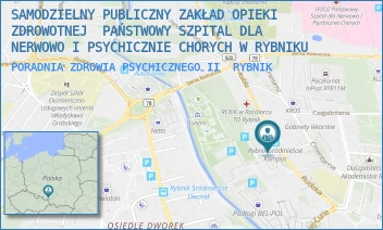 PORADNIA ZDROWIA PSYCHICZNEGO II - KLINICZNY SZPITAL PSYCHIATRYCZNY SPZOZ W RYBNIKU - UL. RUDZKA 13,  RYBNIK