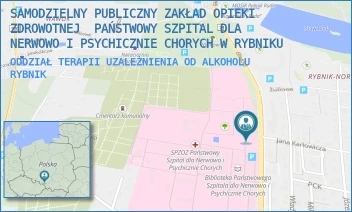 ODDZIAŁ TERAPII UZALEŻNIENIA OD ALKOHOLU - KLINICZNY SZPITAL PSYCHIATRYCZNY SPZOZ W RYBNIKU - UL. GLIWICKA 33,  RYBNIK
