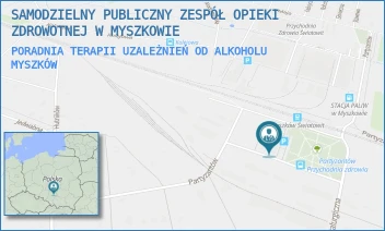PORADNIA TERAPII UZALEŻNIEŃ OD ALKOHOLU - SAMODZIELNY PUBLICZNY ZESPÓŁ OPIEKI ZDROWOTNEJ W MYSZKOWIE - UL. PARTYZANTÓW 21,  MYSZKÓW