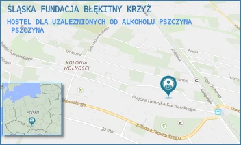 HOSTEL DLA UZALEŻNIONYCH OD ALKOHOLU PSZCZYNA - ŚLĄSKA FUNDACJA BŁĘKITNY KRZYŻ - UL. IGNACEGO PADEREWSKIEGO 3, PSZCZYNA