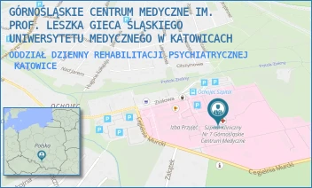 ODDZIAŁ DZIENNY REHABILITACJI PSYCHIATRYCZNEJ - GÓRNOŚLĄSKIE CENTRUM MEDYCZNE IM. PROF. LESZKA GIECA ŚLĄSKIEGO UNIWERSYTETU MEDYCZNEGO W KATOWICACH - UL. ZIOŁOWA 45-47,  KATOWICE