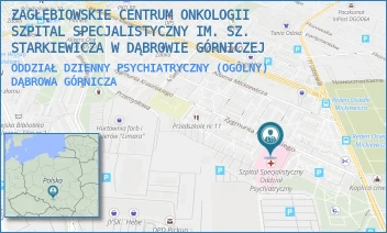 ODDZIAŁ DZIENNY PSYCHIATRYCZNY (OGÓLNY) - ZAGŁĘBIOWSKIE CENTRUM ONKOLOGII SZPITAL SPECJALISTYCZNY IM. SZ. STARKIEWICZA W DĄBROWIE GÓRNICZEJ - UL. ZYGMUNTA KRASIŃSKIEGO 43/.,  DĄBROWA GÓRNICZA