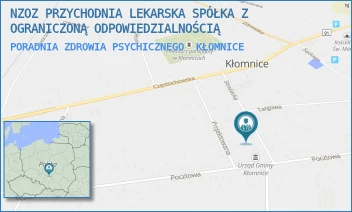 PORADNIA ZDROWIA PSYCHICZNEGO - NZOZ PRZYCHODNIA LEKARSKA SPÓŁKA Z OGRANICZONĄ ODPOWIEDZIALNOŚCIĄ - UL. STRAŻACKA 18,  KŁOMNICE