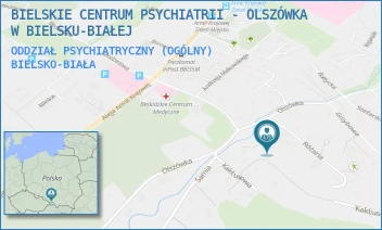 ODDZIAŁ PSYCHIATRYCZNY (OGÓLNY) - BIELSKIE CENTRUM PSYCHIATRII - OLSZÓWKA W BIELSKU-BIAŁEJ - UL. OLSZÓWKA 102,  BIELSKO-BIAŁA