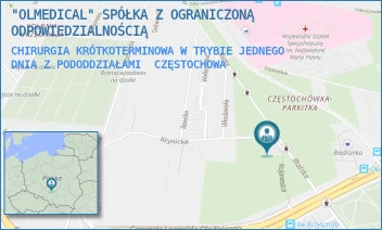 CHIRURGIA KRÓTKOTERMINOWA W TRYBIE JEDNEGO DNIA Z PODODDZIAŁAMI - "OLMEDICAL" SPÓŁKA Z OGRANICZONĄ ODPOWIEDZIALNOŚCIĄ - UL. KRYNICKA 1/3,  CZĘSTOCHOWA