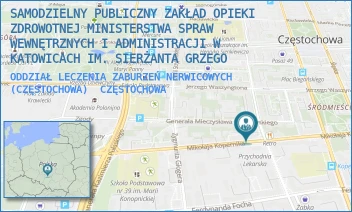 ODDZIAŁ LECZENIA ZABURZEŃ NERWICOWYCH (CZĘSTOCHOWA) - SAMODZIELNY PUBLICZNY ZAKŁAD OPIEKI ZDROWOTNEJ MINISTERSTWA SPRAW WEWNĘTRZNYCH I ADMINISTRACJI W KATOWICACH IM. SIERŻANTA GRZEGO - UL. KOPERNIKA 38,  CZĘSTOCHOWA