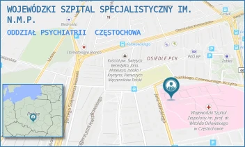 ODDZIAŁ PSYCHIATRII - WOJEWÓDZKI SZPITAL SPECJALISTYCZNY IM. N.M.P. - POLSKIEGO CZERWONEGO KRZYŻA 7,  CZĘSTOCHOWA