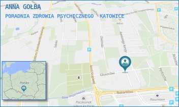 PORADNIA ZDROWIA PSYCHICZNEGO - ANNA GOŁBA - UL. GŁUSZCÓW 9,  KATOWICE
