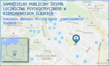 PORADNIA ZDROWIA PSYCHICZNEGO - SAMODZIELNY PUBLICZNY ZESPÓŁ LECZNICTWA PSYCHIATRYCZNEGO W SIEMIANOWICACH ŚLĄSKICH - UL. SZKOLNA 2,  SIEMIANOWICE ŚLĄSKIE