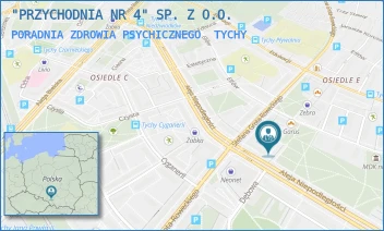 PORADNIA ZDROWIA PSYCHICZNEGO - "PRZYCHODNIA NR 4" SP. Z O.O. - AL. NIEPODLEGŁOŚCI 45,  TYCHY