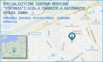 PORADNIA ZDROWIA PSYCHICZNEGO - SPECJALISTYCZNE CENTRUM MEDYCZNE "SYNTONIA"J.GIZA,A.CHABRZYK,A.KACZMARZYK SPÓŁKA JAWNA - UL. JANKA KRASICKIEGO 1/1,  DĄBROWA GÓRNICZA