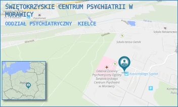 ODDZIAŁ PSYCHIATRYCZNY - ŚWIĘTOKRZYSKIE CENTRUM PSYCHIATRII W MORAWICY - KUSOCIŃSKIEGO 59,  KIELCE