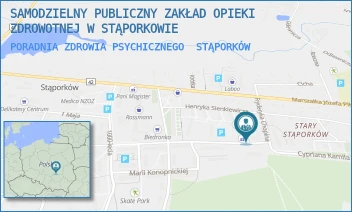 PORADNIA ZDROWIA PSYCHICZNEGO - SAMODZIELNY PUBLICZNY ZAKŁAD OPIEKI ZDROWOTNEJ W STĄPORKOWIE - SŁOWACKIEGO 2,  STĄPORKÓW