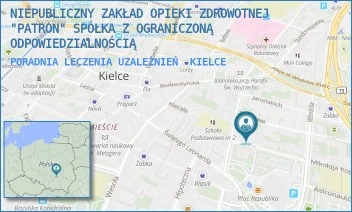 PORADNIA LECZENIA UZALEŻNIEŃ - NIEPUBLICZNY ZAKŁAD OPIEKI ZDROWOTNEJ "PATRON" SPÓŁKA Z OGRANICZONĄ ODPOWIEDZIALNOŚCIĄ - KOPERNIKA 3,  KIELCE