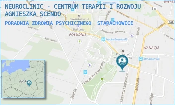 PORADNIA ZDROWIA PSYCHICZNEGO - NEUROCLINIC - CENTRUM TERAPII I ROZWOJU AGNIESZKA SCENDO - ALEJA ŚWIĘTEGO JANA PAWŁA II 1,  STARACHOWICE