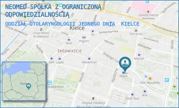 ODDZIAŁ OTOLARYNGOLOGII JEDNEGO DNIA - NEOMED SPÓŁKA Z OGRANICZONĄ ODPOWIEDZIALNOŚCIĄ - ŚW. LEONARDA 1/27,  KIELCE