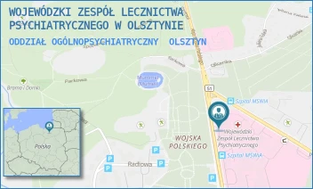 ODDZIAŁ OGÓLNOPSYCHIATRYCZNY - WOJEWÓDZKI ZESPÓŁ LECZNICTWA PSYCHIATRYCZNEGO W OLSZTYNIE - WOJSKA POLSKIEGO 35,  OLSZTYN