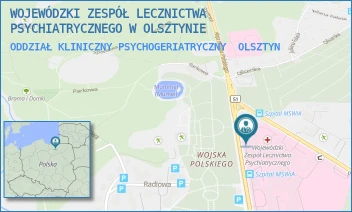 ODDZIAŁ KLINICZNY PSYCHOGERIATRYCZNY - WOJEWÓDZKI ZESPÓŁ LECZNICTWA PSYCHIATRYCZNEGO W OLSZTYNIE - WOJSKA POLSKIEGO 35,  OLSZTYN