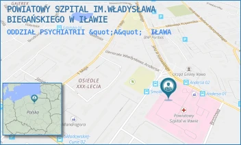 ODDZIAŁ PSYCHIATRII "A" - POWIATOWY SZPITAL IM.WŁADYSŁAWA BIEGAŃSKIEGO W IŁAWIE - GEN. WŁ. ANDERSA 3,  IŁAWA