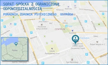 PORADNIA ZDROWIA PSYCHICZNEGO - SOPAT SPÓŁKA Z OGRANICZONĄ ODPOWIEDZIALNOŚCIĄ - TADEUSZA KOŚCIUSZKI 2,  OSTRÓDA