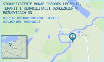 ODDZIAŁ KRÓTKOTERMINOWEJ TERAPII UZALEŻNIEŃ - STOWARZYSZENIE MONAR OŚRODEK LECZENIA, TERAPII I REHABILITACJI UZALEŻNIEŃ W ROŻNOWICACH 33 - 33B,  ROŻNOWICE