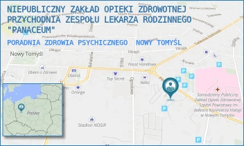 PORADNIA ZDROWIA PSYCHICZNEGO - NIEPUBLICZNY ZAKŁAD OPIEKI ZDROWOTNEJ PRZYCHODNIA ZESPOŁU LEKARZA RODZINNEGO "PANACEUM" - UL. POZNAŃSKA 30,  NOWY TOMYŚL