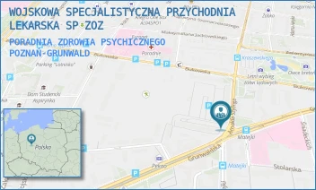 PORADNIA ZDROWIA PSYCHICZNEGO - WOJSKOWA SPECJALISTYCZNA PRZYCHODNIA LEKARSKA SP ZOZ - SZYLINGA ARNOLDA 1,  POZNAŃ-GRUNWALD