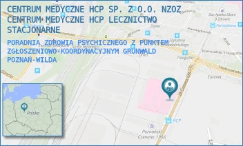 PORADNIA ZDROWIA PSYCHICZNEGO Z PUNKTEM ZGŁOSZENIOWO-KOORDYNACYJNYM GRUNWALD - CENTRUM MEDYCZNE HCP SPÓŁKA Z O.O. NZOZ CENTRUM MEDYCZNE HCP LECZNICTWO AMBULATORYJNE - 28 CZERWCA 1956 194,  POZNAŃ-WILDA