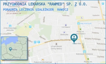 PORADNIA LECZENIA UZALEŻNIEŃ - PRZYCHODNIA LEKARSKA "RAWMED" SP. Z O.O. - PIŁSUDSKIEGO 3,  RAWICZ