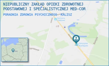 PORADNIA ZDROWIA PSYCHICZNEGO - NIEPUBLICZNY ZAKŁAD OPIEKI ZDROWOTNEJ PODSTAWOWEJ I SPECJALISTYCZNEJ MED-COR - STAROŻYTNA 132A,  KALISZ