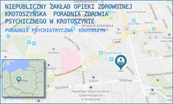 PORADNIA PSYCHIATRYCZNA - NIEPUBLICZNY ZAKŁAD OPIEKI ZDROWOTNEJ KROTOSZYŃSKA  PORADNIA ZDROWIA PSYCHICZNEGO W KROTOSZYNIE - BENICKA 9,  KROTOSZYN