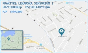 PZP - PRAKTYKA LEKARSKA SENSORIUM 1 PRZYCHODNIA  PSYCHIATRYCZNA - KWIATOWA 37,  SKÓRZEWO