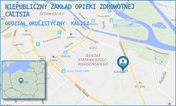 ODDZIAŁ OKULISTYCZNY - NIEPUBLICZNY ZAKŁAD OPIEKI ZDROWOTNEJ CALISIA - KWIATOWA 1,  KALISZ