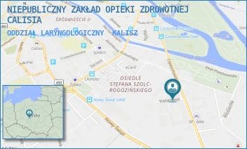 ODDZIAŁ LARYNGOLOGICZNY - NIEPUBLICZNY ZAKŁAD OPIEKI ZDROWOTNEJ CALISIA - KWIATOWA 1,  KALISZ