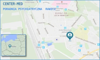 PORADNIA PSYCHIATRYCZNA - CENTER-MED - 11 LISTOPADA 1,  RAWICZ