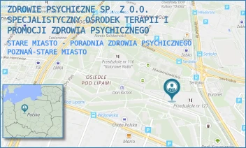 STARE MIASTO - PORADNIA ZDROWIA PSYCHICZNEGO - ZDROWIE PSYCHICZNE SP. Z O.O. SPECJALISTYCZNY OŚRODEK TERAPII I PROMOCJI ZDROWIA PSYCHICZNEGO - OS. POD LIPAMI 103,  POZNAŃ-STARE MIASTO
