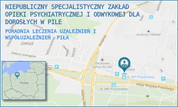 PORADNIA LECZENIA UZALEŻNIEŃ I WSPÓŁUZALEŻNIEŃ - NIEPUBLICZNY SPECJALISTYCZNY ZAKŁAD OPIEKI PSYCHIATRYCZNEJ I ODWYKOWEJ DLA DOROSŁYCH W PILE - WOJSKA POLSKIEGO 49B,  PIŁA