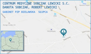 GABINET PZP BIELAWSKA - CENTRUM MEDYCZNE SOBCZAK LEWICKI S.C. DANUTA SOBCZAK, ROBERT LEWICKI - BIELAWSKA 1A,  SŁUPCA