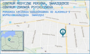 PORADNIA LECZENIA UZALEŻNIENIA OD ALKOHOLU I WSPÓŁUZALEŻNIENIA - CENTRUM MEDYCZNE PERSONA, SWARZĘDZKIE CENTRUM ZDROWIA PSYCHICZNEGO - KÓRNICKA 75,  SWARZĘDZ
